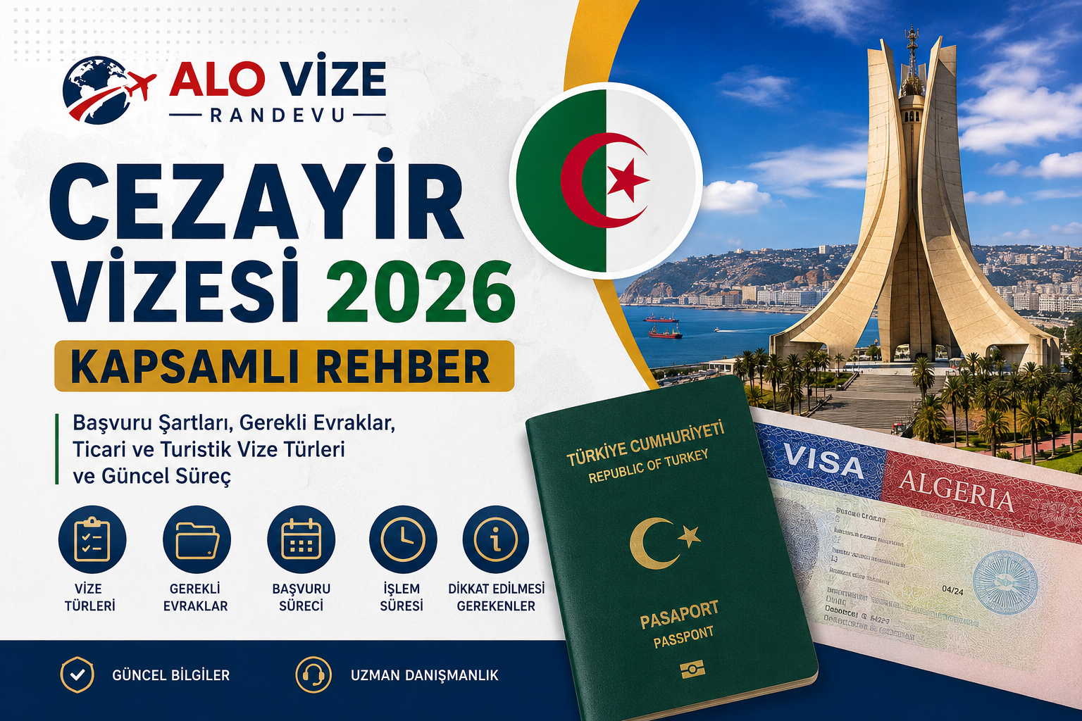 Cezayir Vizesi 2026 Rehberi: Başvuru Şartları, Gerekli Evraklar ve Güncel Süreç